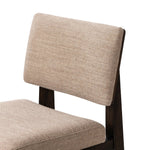 Featuring Carlo Alcala Fawn Bar + Counter Stool by Four Hands at Amethyst Home. Get back to the basics with this understated modern dining seating. Its simple shape includes a split back design that lets the upholstery peek through. High-performance fabric ideal for the counter, framed out by dark-finished oak.BarOverall Dimensions: 20.75"w x 26.00"d x 43.50"h. Amethyst Home provides interior design, new home construction design consulting, vintage area rugs, and lighting in the Dallas metro area.
