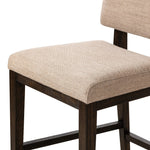 Featuring Carlo Alcala Fawn Bar + Counter Stool by Four Hands at Amethyst Home. Get back to the basics with this understated modern dining seating. Its simple shape includes a split back design that lets the upholstery peek through. High-performance fabric ideal for the counter, framed out by dark-finished oak.BarOverall Dimensions: 20.75"w x 26.00"d x 43.50"hW. Amethyst Home provides interior design, new home construction design consulting, vintage area rugs, and lighting in the Miami metro area.