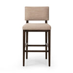 Featuring Carlo Alcala Fawn Bar + Counter Stool by Four Hands at Amethyst Home. Get back to the basics with this understated modern dining seating. Its simple shape includes a split back design that lets the upholstery peek through. High-performance fabric ideal for the counter, framed out by dark-finished oak.BarOverall Dimensions: 20.75"w x 26.00"d x 43.. Amethyst Home provides interior design, new home construction design consulting, vintage area rugs, and lighting in the Washington metro area.