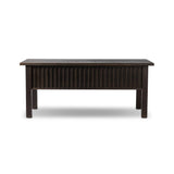 Elevate your workspace with an oak desk inspired by traditional Japanese tansu cabinets Amethyst Home provides interior design, new home construction design consulting, vintage area rugs, and lighting in the Los Angeles metro area.