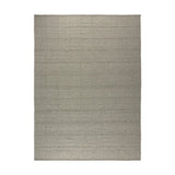 Hand woven in a flat weave grid pattern for the look of an indoor textile, this  silver-hued rug grounds the outdoor lounge with a high-texture look. Slight variation in sizing and imperfect lines due to the handcrafted nature of each piece are to be expected. Store inside during inclement weather and when not in use. Amethyst Home provides interior design, new home construction design consulting, vintage area rugs, and lighting in the Newport Beach metro area.