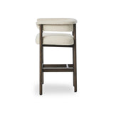 Featuring Cassie Charter Oatmeal Bar + Counter Stool by Four Hands at Amethyst Home. Upholstered in high-performance fabric, this sculpted bar stool features a comfortable yoke back and exterior fold detailing, all framed by solid ash. Performance fabrics are specially created to withstand spills, stains, high traffic and wear, ensuring long-term comfort and un. Amethyst Home provides interior design, new home construction design consulting, vintage area rugs, and lighting in the Miami metro area.