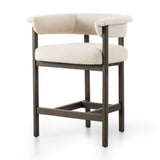 Featuring Cassie Charter Oatmeal Bar + Counter Stool by Four Hands at Amethyst Home. Upholstered in high-performance fabric, this sculpted bar stool features a comfortable yoke back and exterior fold detailing, all framed by solid ash. Performance fabrics are specially created to withstand spills, stains, high traffic and wear, ensuring long-term comfort an. Amethyst Home provides interior design, new home construction design consulting, vintage area rugs, and lighting in the Nashville metro area.