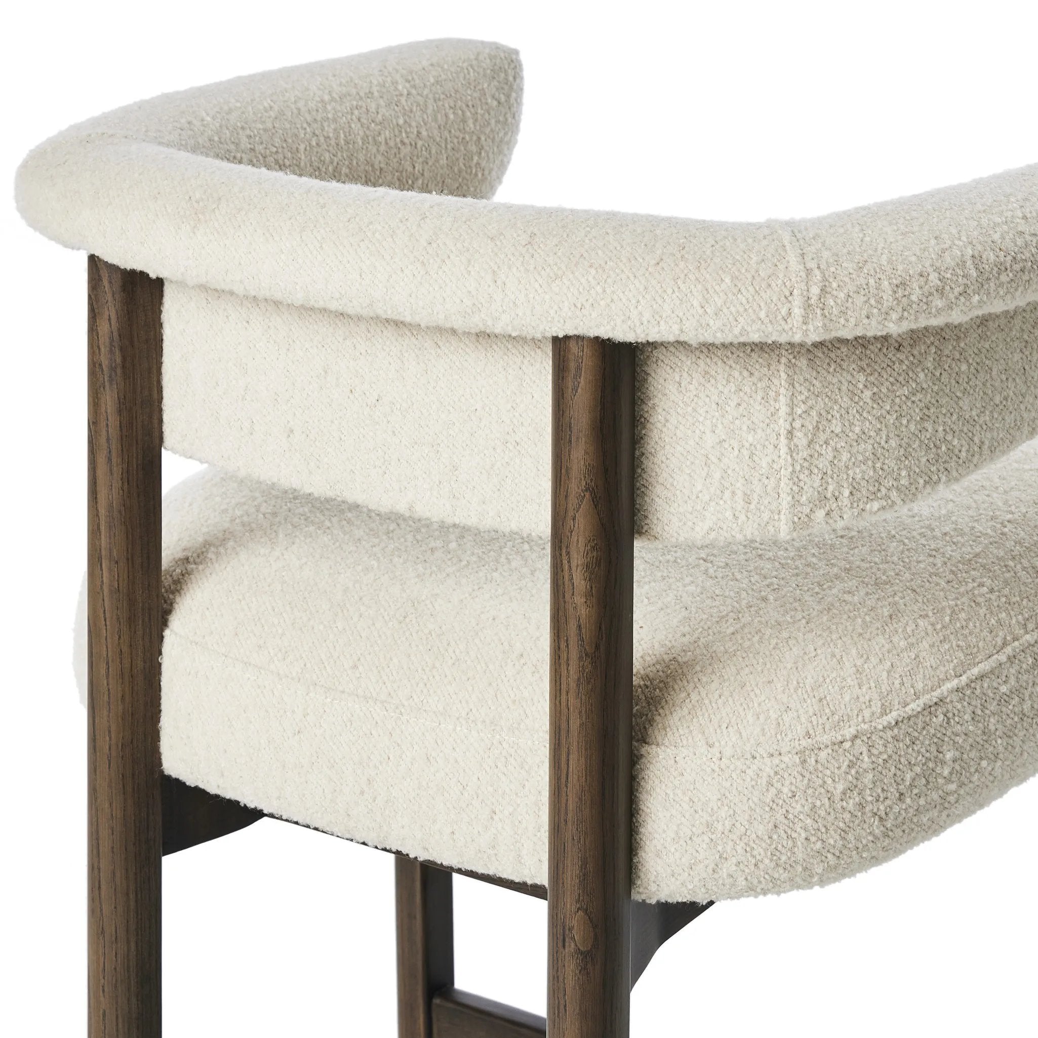 Featuring Cassie Charter Oatmeal Bar + Counter Stool by Four Hands at Amethyst Home. Upholstered in high-performance fabric, this sculpted bar stool features a comfortable yoke back and exterior fold detailing, all framed by solid ash. Performance fabrics are specially created to withstand spills, stains, high traffic and wear, ensuring long-term comfort an. Amethyst Home provides interior design, new home construction design consulting, vintage area rugs, and lighting in the Park City metro area.