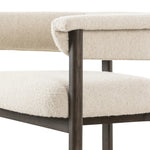 Featuring Cassie Charter Oatmeal Bar + Counter Stool by Four Hands at Amethyst Home. Upholstered in high-performance fabric, this sculpted bar stool features a comfortable yoke back and exterior fold detailing, all framed by solid ash. Performance fabrics are specially created to withstand spills, stains, high traffic and wear, ensuring long-term comfort an. Amethyst Home provides interior design, new home construction design consulting, vintage area rugs, and lighting in the San Diego metro area.