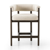 Featuring Cassie Charter Oatmeal Bar + Counter Stool by Four Hands at Amethyst Home. Upholstered in high-performance fabric, this sculpted bar stool features a comfortable yoke back and exterior fold detailing, all framed by solid ash. Performance fabrics are specially created to withstand spills, stains, high traffic and wear, ensuring long-term comfor. Amethyst Home provides interior design, new home construction design consulting, vintage area rugs, and lighting in the Winter Garden metro area.
