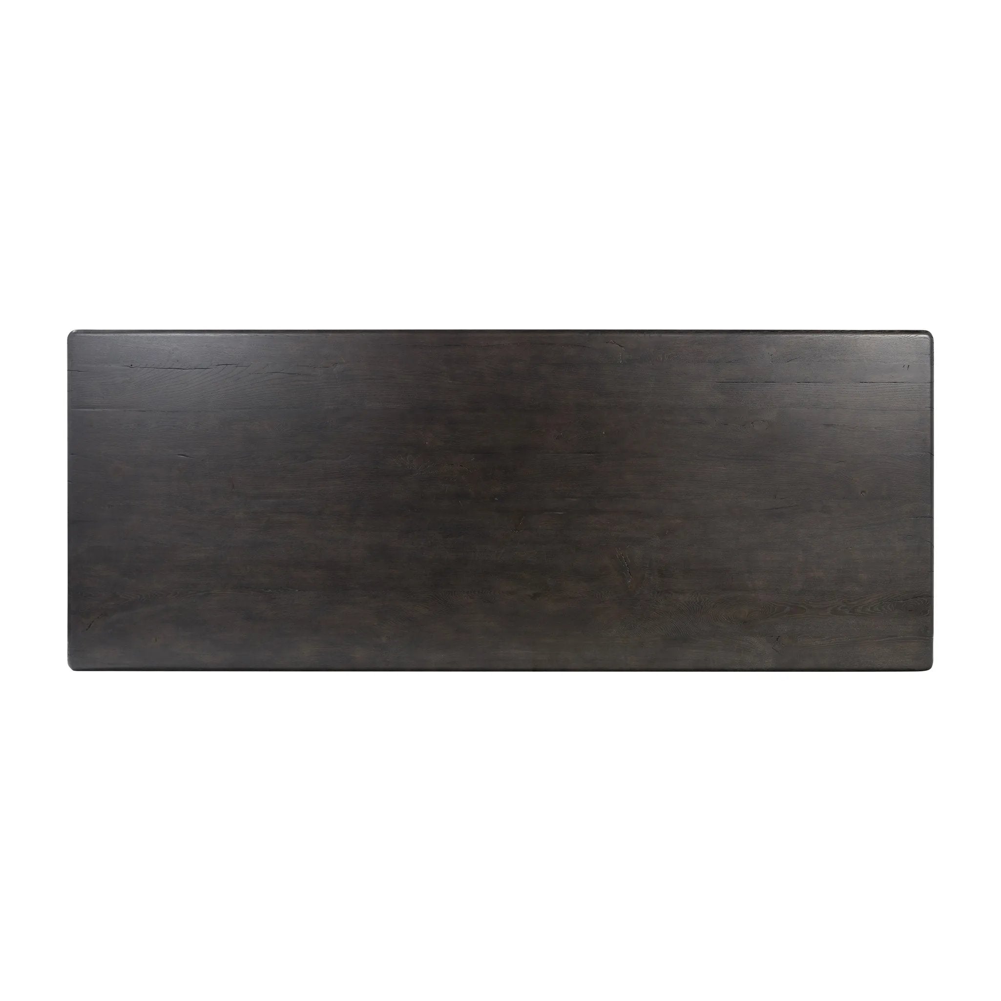 Designed in partnership with longtime Four Hands collaborator Thomas Bina and Brazilian designer Ronald Sasson, a grand-scale dining table is made from solid reclaimed French oak finished in a deep espresso. Rounded edges add a softer, fluid look. Seats 12 Amethyst Home provides interior design, new home construction design consulting, vintage area rugs, and lighting in the Alpharetta metro area.