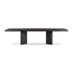Designed in partnership with longtime Four Hands collaborator Thomas Bina and Brazilian designer Ronald Sasson, a grand-scale dining table is made from solid reclaimed French oak finished in a deep espresso. Rounded edges add a softer, fluid look. Seats 12 Amethyst Home provides interior design, new home construction design consulting, vintage area rugs, and lighting in the Los Angeles metro area.