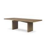 Designed in partnership with longtime Four Hands collaborator Thomas Bina and Brazilian designer Ronald Sasson, a grand-scale dining table is made from solid reclaimed French oak in a natural finish. Rounded edges add a softer, fluid look Amethyst Home provides interior design, new home construction design consulting, vintage area rugs, and lighting in the Charlotte metro area.