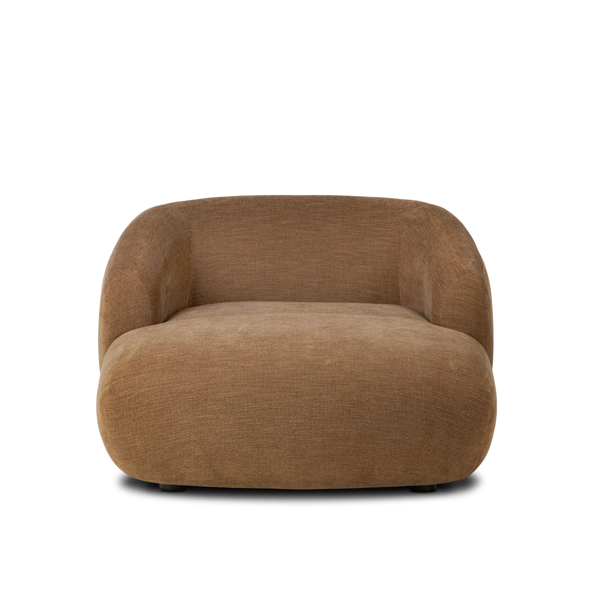 Featuring Channing Laughlin Ochre Chaise by Four Hands at Amethyst Home. Overall Dimensions: 53.25"w x 76.50"d x 30.75"hWeight : 153.22 lbsMaterials: 97% Polyester, 3% Flax/Linen, Solid Parawood. Amethyst Home provides interior design, new home construction design consulting, vintage area rugs, and lighting in the Austin metro area.