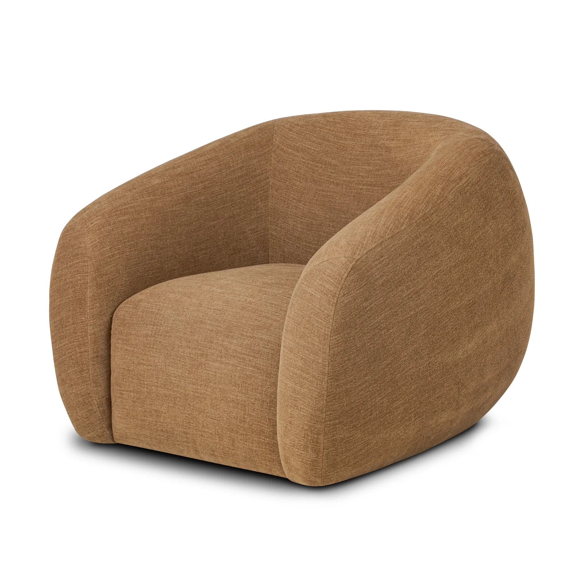 Featuring Channing Laughlin Ochre Swivel Chair by Four Hands at Amethyst Home. Overall Dimensions: 38.50"w x 41.25"d x 30.75"hWeight : 94.80 lbsMaterials: 97% Polyester, 3% Flax/Linen. Amethyst Home provides interior design, new home construction design consulting, vintage area rugs, and lighting in the Austin metro area.