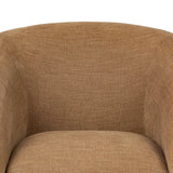 Featuring Channing Laughlin Ochre Swivel Chair by Four Hands at Amethyst Home. Overall Dimensions: 38.50"w x 41.25"d x 30.75"hWeight : 94.80 lbsMaterials: 97% Polyester, 3% Flax/Linen. Amethyst Home provides interior design, new home construction design consulting, vintage area rugs, and lighting in the Los Angeles metro area.