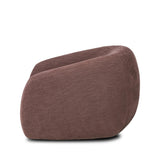Featuring Channing Laughlin Plum Swivel Chair by Four Hands at Amethyst Home. Overall Dimensions: 38.50"w x 41.25"d x 30.75"hWeight : 94.80 lbsMaterials: 97% Polyester, 3% Flax/Linen. Amethyst Home provides interior design, new home construction design consulting, vintage area rugs, and lighting in the Charlotte metro area.