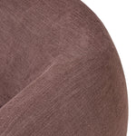 Featuring Channing Laughlin Plum Swivel Chair by Four Hands at Amethyst Home. Overall Dimensions: 38.50"w x 41.25"d x 30.75"hWeight : 94.80 lbsMaterials: 97% Polyester, 3% Flax/Linen. Amethyst Home provides interior design, new home construction design consulting, vintage area rugs, and lighting in the Des Moines metro area.