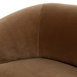 Inspired by French modernism, this dramatic sofa is defined by exaggerated curves, tapered arms and oversized welt detailing along the bench cushion for a tailored look. Performance fabrics are specially created to withstand spills, stains, high traffic and wear, ensuring long-term comfort and unmatched durability. Amethyst Home provides interior design, new home construction design consulting, vintage area rugs, and lighting in the Austin metro area.