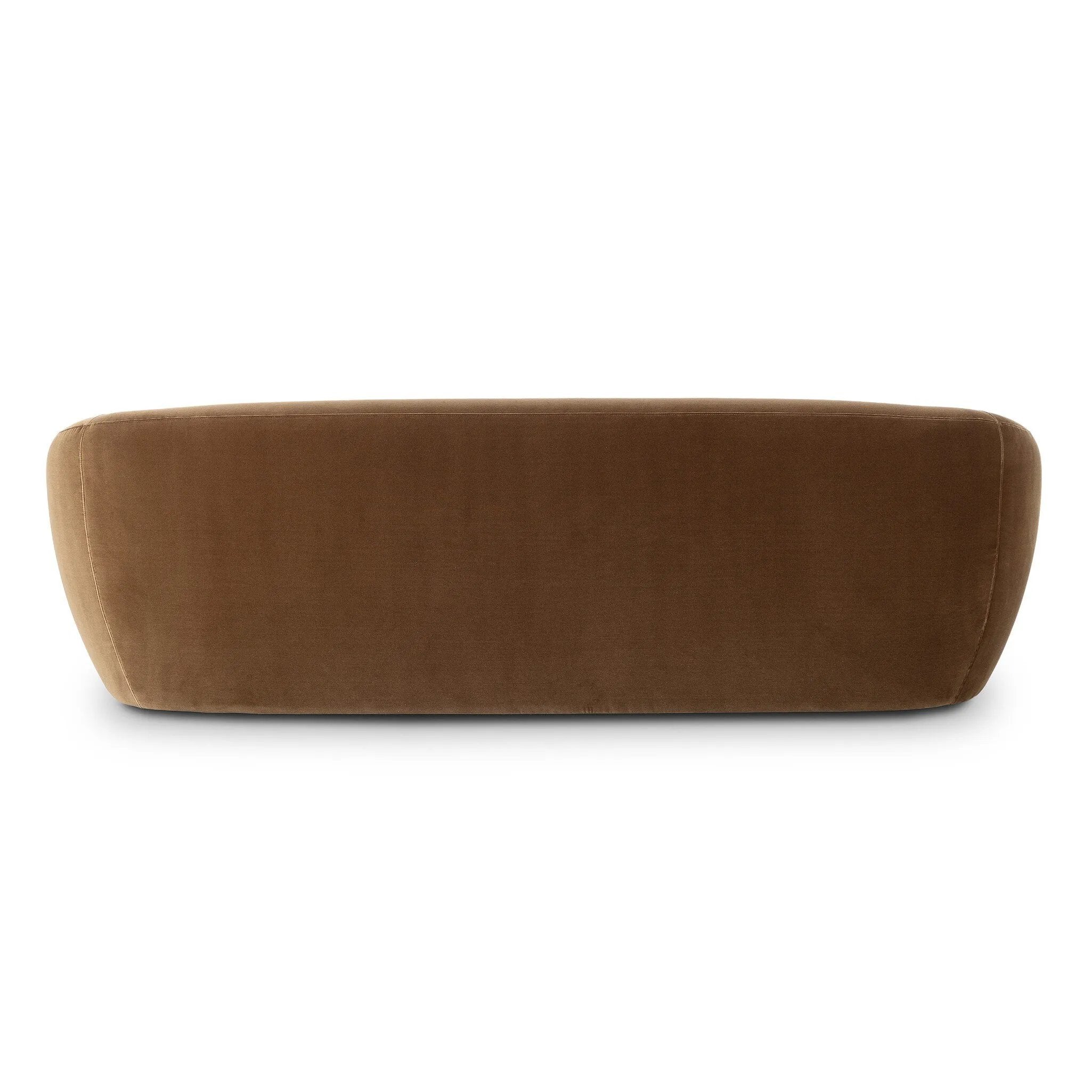 Inspired by French modernism, this dramatic sofa is defined by exaggerated curves, tapered arms and oversized welt detailing along the bench cushion for a tailored look. Performance fabrics are specially created to withstand spills, stains, high traffic and wear, ensuring long-term comfort and unmatched durability. Amethyst Home provides interior design, new home construction design consulting, vintage area rugs, and lighting in the Boston metro area.