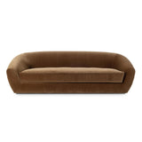 Inspired by French modernism, this dramatic sofa is defined by exaggerated curves, tapered arms and oversized welt detailing along the bench cushion for a tailored look. Performance fabrics are specially created to withstand spills, stains, high traffic and wear, ensuring long-term comfort and unmatched durability. Amethyst Home provides interior design, new home construction design consulting, vintage area rugs, and lighting in the Laguna Beach metro area.