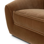 Inspired by French modernism, this dramatic sofa is defined by exaggerated curves, tapered arms and oversized welt detailing along the bench cushion for a tailored look. Performance fabrics are specially created to withstand spills, stains, high traffic and wear, ensuring long-term comfort and unmatched durability. Amethyst Home provides interior design, new home construction design consulting, vintage area rugs, and lighting in the Omaha metro area.