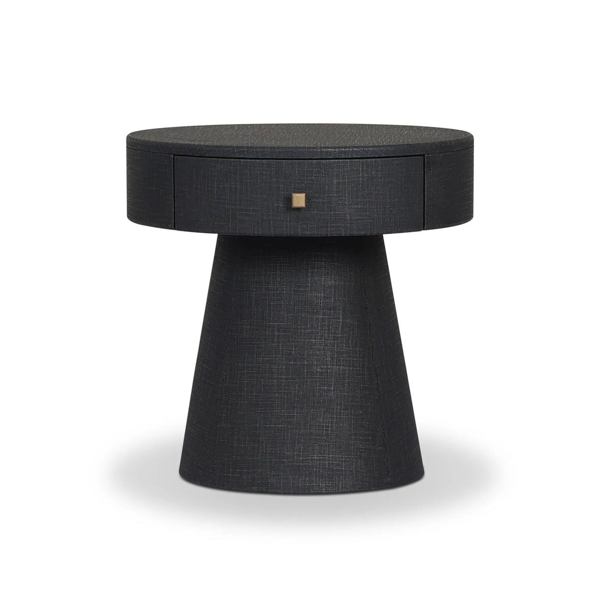 Chiro Black Linen Nightstand | shipping 09/09/2025