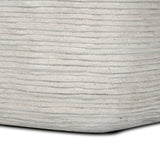 Featuring Cirri Smooth Lunar Concrete End Table by Four Hands at Amethyst Home. Smooth concrete is etched with a linear pattern, bringing an organic look with texture to this block-style end table.Overall Dimensions: 15.75"w x 15.75"d x 19.75"hWeight : 42.99 lbsMaterials: Concrete Solid. Amethyst Home provides interior design, new home construction design consulting, vintage area rugs, and lighting in the Alpharetta metro area.