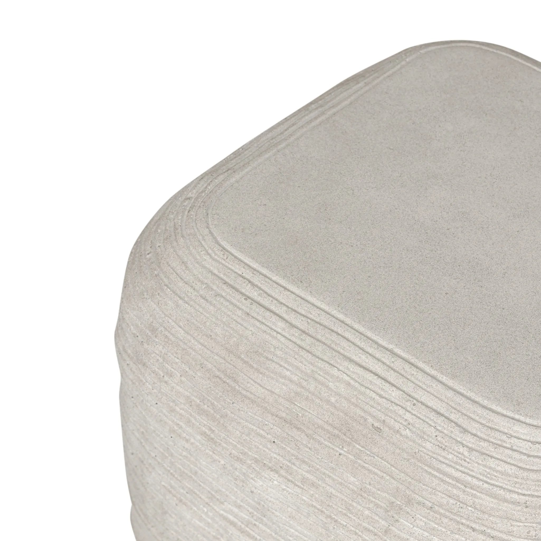 Featuring Cirri Smooth Lunar Concrete End Table by Four Hands at Amethyst Home. Smooth concrete is etched with a linear pattern, bringing an organic look with texture to this block-style end table.Overall Dimensions: 15.75"w x 15.75"d x 19.75"hWeight : 42.99 lbsMaterials: Concrete Solid. Amethyst Home provides interior design, new home construction design consulting, vintage area rugs, and lighting in the Newport Beach metro area.