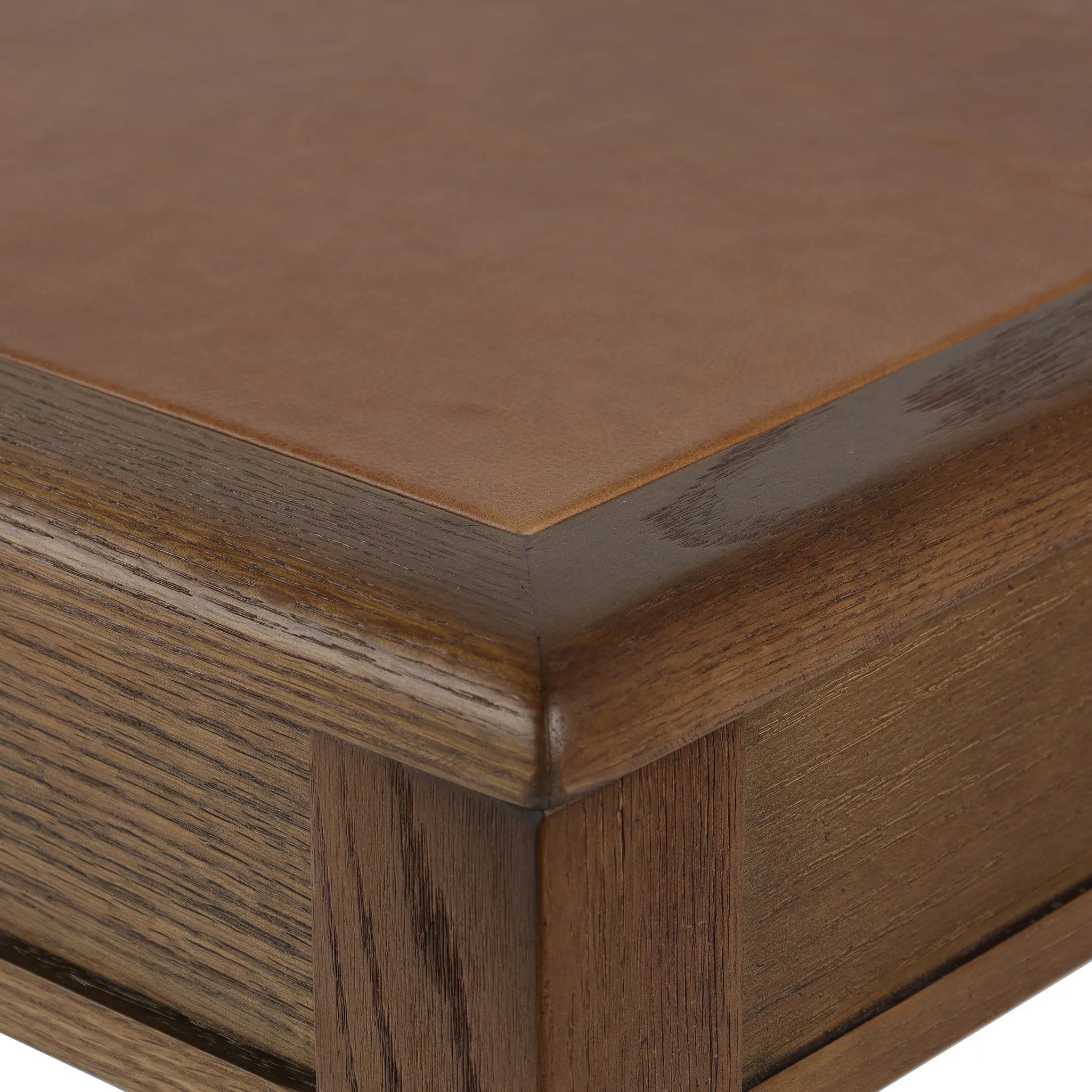 Featuring Claude Tan Oak Veneer Desk by Four Hands at Amethyst Home. Overall Dimensions: 68.00"w x 28.00"d x 30.00"hWeight : 132.28 lbsMaterials: Oak Veneer, Top Grain Leather, Solid Oak. Amethyst Home provides interior design, new home construction design consulting, vintage area rugs, and lighting in the Portland metro area.