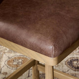 Featuring Cloris Palermo Cigar Swivel Bar + Counter Stool by Four Hands at Amethyst Home. Channel vintage vibes with a swivel stool perfectly sized for the bar. Crafted of blonde-finished oak, a low, molded back adds a playful touch, while a top-grain leather seat offers luxe comfort. Finished off with a memory swivel to ensure the stool's curved wood . Amethyst Home provides interior design, new home construction design consulting, vintage area rugs, and lighting in the Salt Lake City metro area.