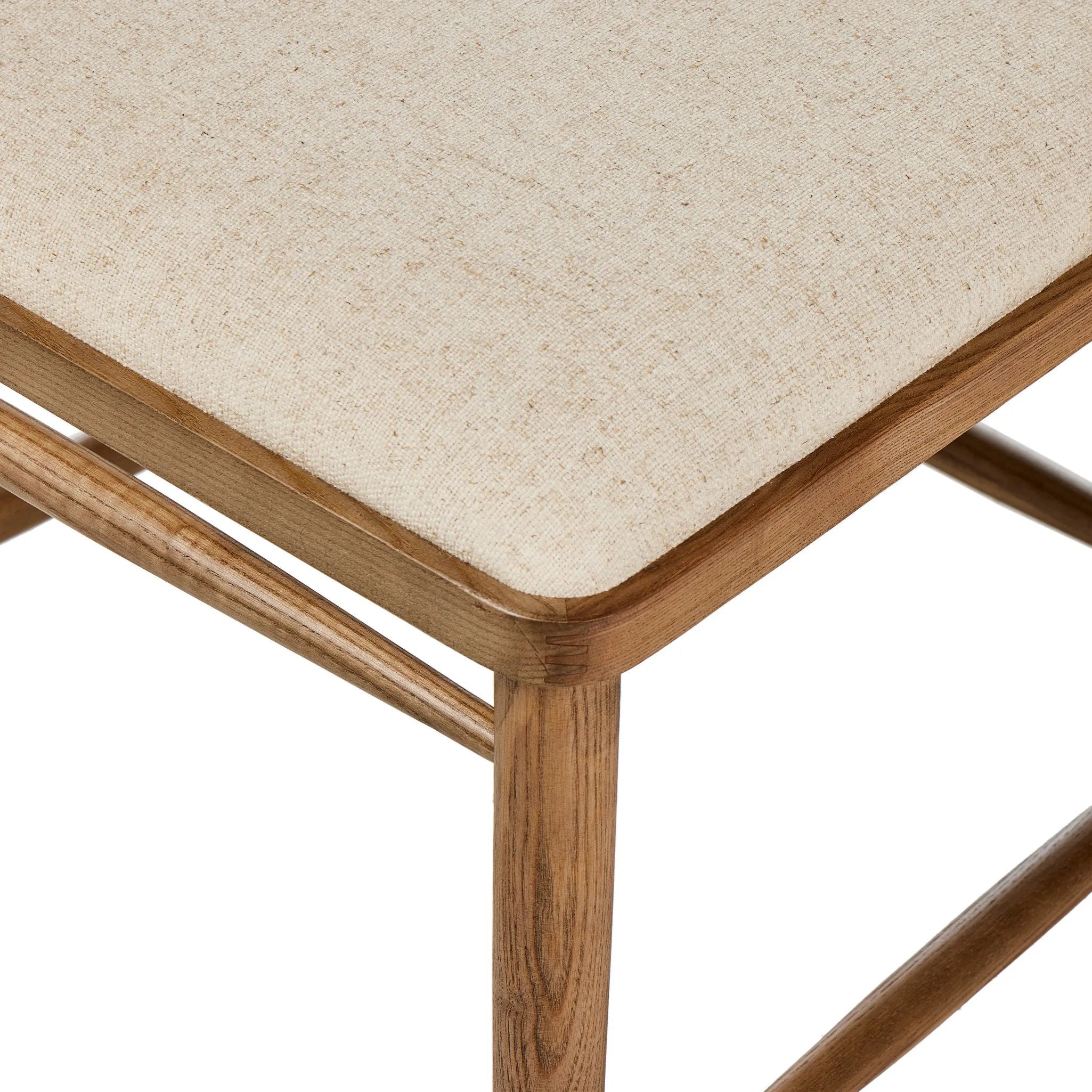Featuring Colter Antwerp Natural Dining Chair by Four Hands at Amethyst Home. Made from solid ash with an amber finish, this versatile dining chair pairs an airy back with tapered spindles, for a simple, inviting look. Fixed upholstered seat of high-performance fabric adds a smart, comfortable touch. Performance fabrics are specially created to withstand spi. Amethyst Home provides interior design, new home construction design consulting, vintage area rugs, and lighting in the Monterey metro area.