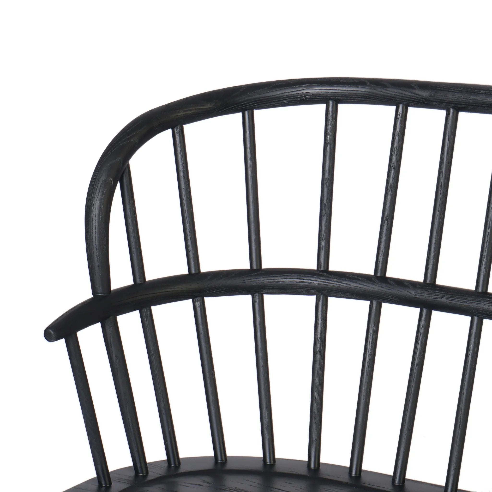 Featuring Connor Black Ash Bench by Four Hands at Amethyst Home. The classic Windsor, modernized. Dining bench of black-finished solid ash features a double-tiered back and finely sculpted frame.Overall Dimensions: 72.00"w x 24.75"d x 35.25"hWeight : 48.50 lbsMaterials: Solid Ash. Amethyst Home provides interior design, new home construction design consulting, vintage area rugs, and lighting in the Austin metro area.