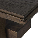 Crafted from smoked alder, this Wabi Sabi-inspired console brings an organic look to your space. With staggered legs, chamfered edges and a central stretcher, this piece is perfect for media display or styled in the living room or entryway Amethyst Home provides interior design, new home construction design consulting, vintage area rugs, and lighting in the Laguna Beach metro area.