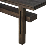 Crafted from smoked alder, this Wabi Sabi-inspired console brings an organic look to your space. With staggered legs, chamfered edges and a central stretcher, this piece is perfect for media display or styled in the living room or entryway Amethyst Home provides interior design, new home construction design consulting, vintage area rugs, and lighting in the San Diego metro area.