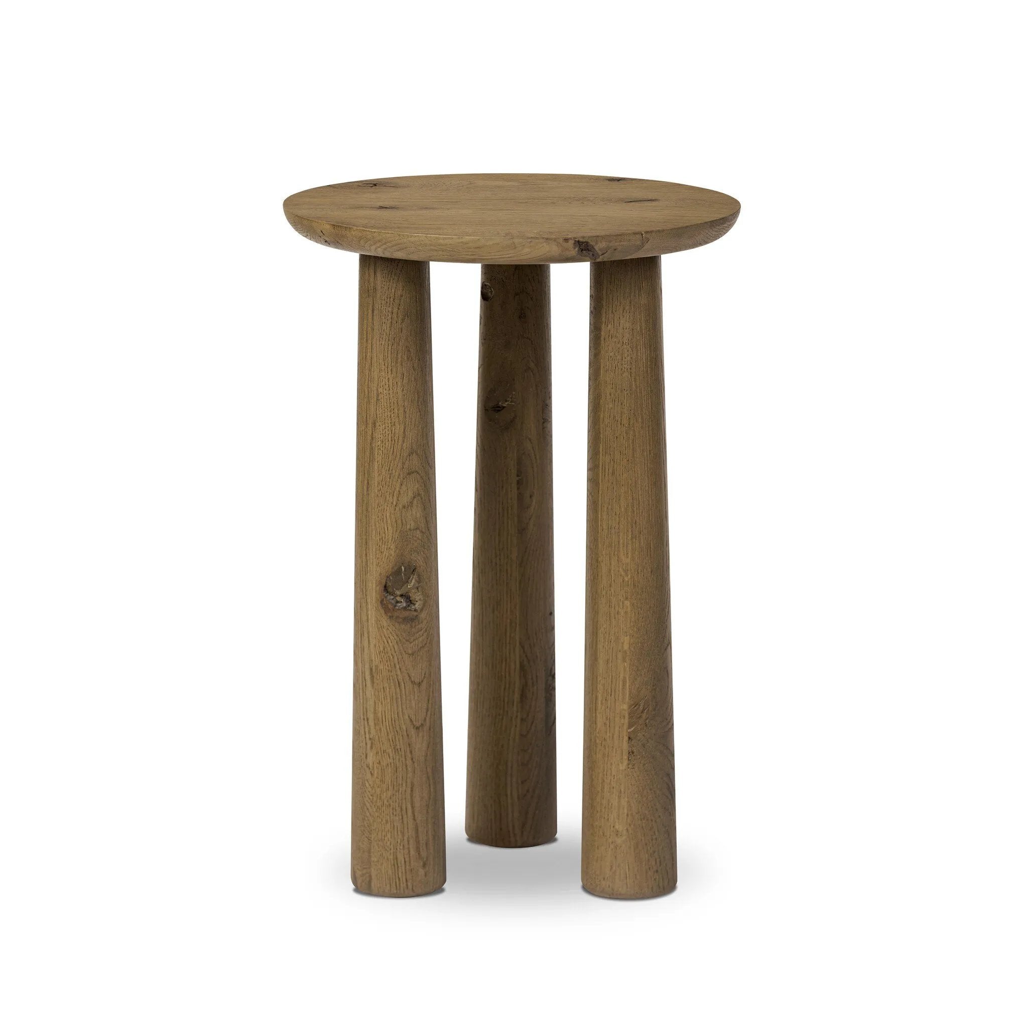 Featuring Cooper Drifted Oak Nesting End Table by Four Hands at Amethyst Home. A chamfered top and tapered legs define the artisanship of this three-leg end table. Crafted from drifted oak veneer, its natural texture and clean design make a clever addition to any room. Overall Dimensions: Tall:
14.00"w x 14.00"d x 21.00"h
 Short:
17.50"w x 17.50"d x 19.00"h. Amethyst Home provides interior design, new home construction design consulting, vintage area rugs, and lighting in the Portland metro area.