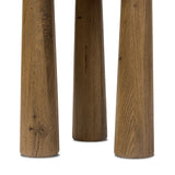 Featuring Cooper Drifted Oak Nesting End Table by Four Hands at Amethyst Home. A chamfered top and tapered legs define the artisanship of this three-leg end table. Crafted from drifted oak veneer, its natural texture and clean design make a clever addition to any room. Overall Dimensions: Tall:
14.00"w x 14.00"d x 21.00"h
 Short:
17.50"w x 17.50"d x 19.00"h. Amethyst Home provides interior design, new home construction design consulting, vintage area rugs, and lighting in the Tampa metro area.