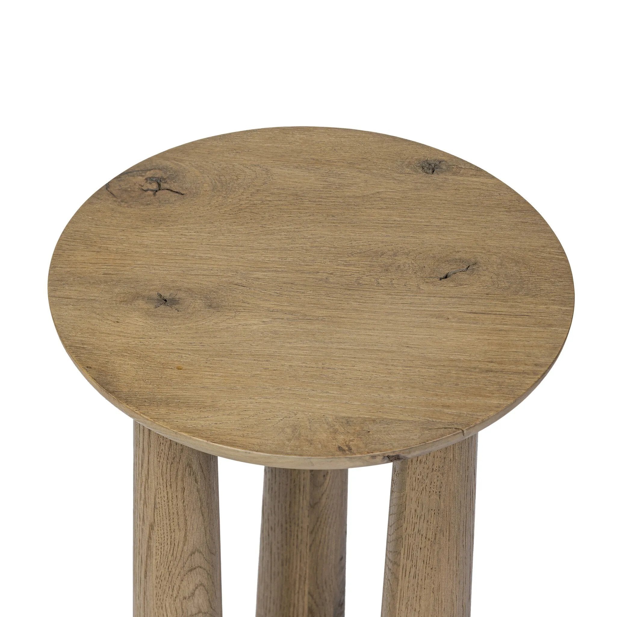 Featuring Cooper Drifted Oak Nesting End Table by Four Hands at Amethyst Home. A chamfered top and tapered legs define the artisanship of this three-leg end table. Crafted from drifted oak veneer, its natural texture and clean design make a clever addition to any room. Overall Dimensions: Tall:
14.00"w x 14.00"d x 21.00"h
 Short:
17.50"w x 17.50"d x 19.. Amethyst Home provides interior design, new home construction design consulting, vintage area rugs, and lighting in the Winter Garden metro area.