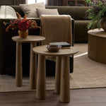 Featuring Cooper Drifted Oak Nesting End Tables by Four Hands at Amethyst Home. Chamfered tops and tapered legs define the artisanship of these three-leg nesting tables. Crafted from drifted oak veneer, their natural texture and clean design make them a clever addition to any room, whether styled together or apart. Overall Dimensions: 17.50"w x 17.50"d . Amethyst Home provides interior design, new home construction design consulting, vintage area rugs, and lighting in the Newport Beach metro area.
