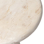 Soft curves define this classic pedestal-style outdoor end table. Cast concrete is finished with a natural water transfer finish meant to mimic natural veined marble. Cover or store inside during inclement weather and when not in use. Amethyst Home provides interior design, new home construction design consulting, vintage area rugs, and lighting in the Des Moines metro area.