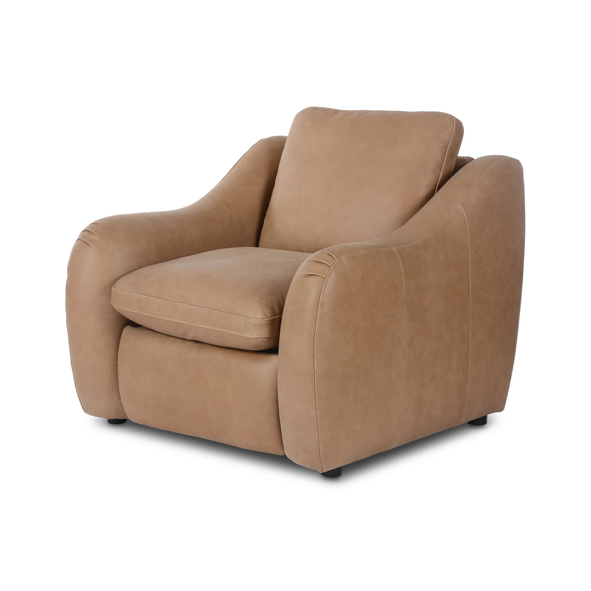 A modern take on the classic recliner. Customize your comfort level with the push of hidden buttons with pieces in our Power Motion collection. Made from caramel top-grain leather, with fiber-and-feather blend cushions plus web suspension for a plush, sink-in experience. A deployable footrest meets luxury with comfort Amethyst Home provides interior design, new home construction design consulting, vintage area rugs, and lighting in the Omaha metro area.