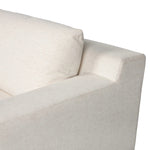 Modern shaping meets sink-in comfort for a piece that invites you and your guests to stay a little longer. The wide arms, slightly angled back and rectilinear edges on this three-piece sectional are softened with T-shaped cushions and an exaggerated bench-style seating in soft foam. Amethyst Home provides interior design, new home construction design consulting, vintage area rugs, and lighting in the Nashville metro area.