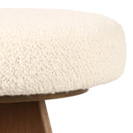 Featuring Damon Durham Cream Swivel Bar + Counter Stool by Four Hands at Amethyst Home. A gorgeous silhouette -- the Damon stool is an Amethyst fave.
Large angular panels merge to form a geometrically inspired base in this modern counter stool. The circle metal ring around the base serves as a footrest, while the round upholstered cushion provides comfort. Amethyst Home provides interior design, new home construction design consulting, vintage area rugs, and lighting in the Los Angeles metro area.