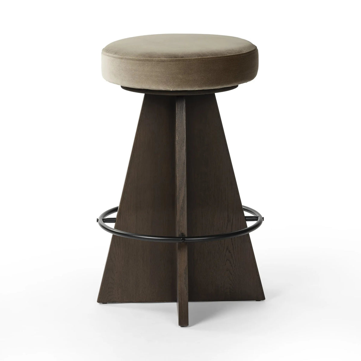 Damon Sapphire Khaki  Swivel Bar + Counter Stool | shipping 10/06/2025