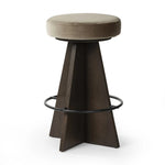 Featuring Damon Sapphire Sage Swivel Counter Stool by Four Hands at Amethyst Home. Upgrade your bar or counter with the Damon Sapphire Sage Swivel Counter Stool. With its sleek design and sturdy construction, this stool provides both style and comfort. Plus, its swivel feature allows for easy movement and versatility.
Overall Dimensions: 17.5" L x 17.5 " W . Amethyst Home provides interior design, new home construction design consulting, vintage area rugs, and lighting in the Charlotte metro area.