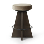Featuring Damon Sapphire Sage Swivel Counter Stool by Four Hands at Amethyst Home. Upgrade your bar or counter with the Damon Sapphire Sage Swivel Counter Stool. With its sleek design and sturdy construction, this stool provides both style and comfort. Plus, its swivel feature allows for easy movement and versatility.
Overall Dimensions: 17.5" L x 17.5 " W x 27. Amethyst Home provides interior design, new home construction design consulting, vintage area rugs, and lighting in the Miami metro area.