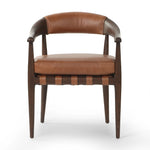 Featuring Dane Sonoma Chestnut Dining Chair by Four Hands at Amethyst Home. Indulge in the refined elegance of the Dane Sonoma Chestnut Dining Chair. With its classic design and luxurious chestnut finish, this dining chair is the perfect addition to any upscale dining room. Its sturdy construction ensures both style and comfort, making every meal a lavish e. Amethyst Home provides interior design, new home construction design consulting, vintage area rugs, and lighting in the Charlotte metro area.