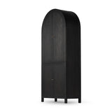 Featuring Darts Tonal Dartboard Cabinet by Four Hands at Amethyst Home. Sleek and full of surprises. This arched cabinet features lockable top doors that open to reveal a regulation size, mounting height sisal dart board, surrounded by cork backing. A full set of tungsten darts comes in an enclosed drawer, with a built-in chalk scoreboard and ample bar storage. Amethyst Home provides interior design, new home construction design consulting, vintage area rugs, and lighting in the Dallas metro area.