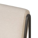 European inspiration gives streamlined character to this high-back metal-framed dining chair. Bent metal detail and tapered feet add interesting elements. Supported with upholstered seating in snow-white Crypton® performance fabric. Crypton® fabric is specially engineered for protection against stains, moisture and odor Amethyst Home provides interior design, new home construction design consulting, vintage area rugs, and lighting in the Park City metro area.