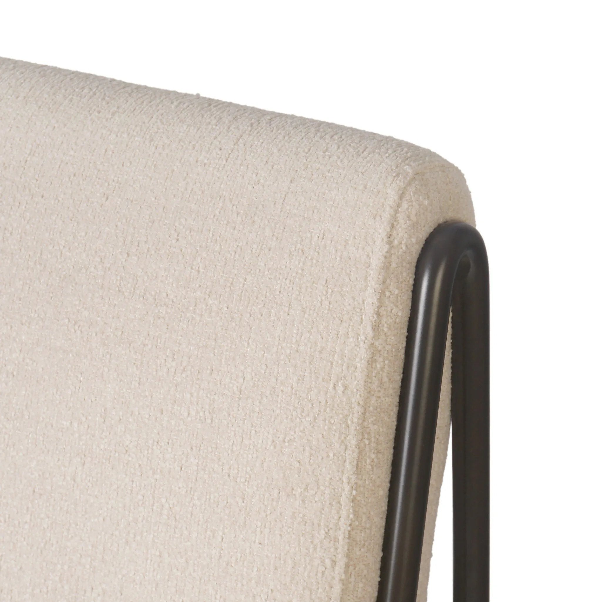 European inspiration gives streamlined character to this high-back metal-framed dining chair. Bent metal detail and tapered feet add interesting elements. Supported with upholstered seating in snow-white Crypton® performance fabric. Crypton® fabric is specially engineered for protection against stains, moisture and odor Amethyst Home provides interior design, new home construction design consulting, vintage area rugs, and lighting in the Park City metro area.
