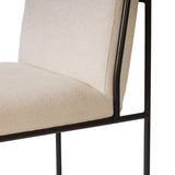 European inspiration gives streamlined character to this high-back metal-framed dining chair. Bent metal detail and tapered feet add interesting elements. Supported with upholstered seating in snow-white Crypton® performance fabric. Crypton® fabric is specially engineered for protection against stains, moisture and odor Amethyst Home provides interior design, new home construction design consulting, vintage area rugs, and lighting in the Winter Garden metro area.