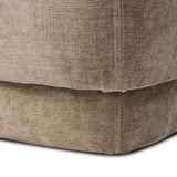 Heart-shaped for a playful addition to the bedroom or living room, this velvety ottoman is texturally soft Amethyst Home provides interior design, new home construction design consulting, vintage area rugs, and lighting in the Houston metro area.