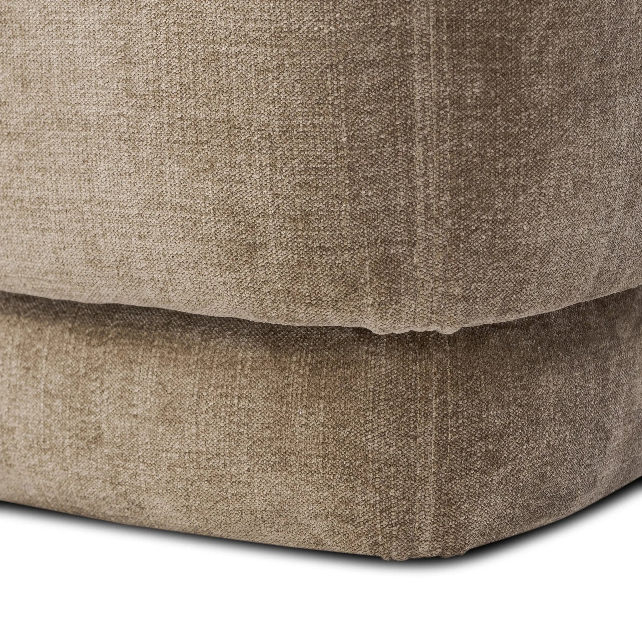 Heart-shaped for a playful addition to the bedroom or living room, this velvety ottoman is texturally soft Amethyst Home provides interior design, new home construction design consulting, vintage area rugs, and lighting in the Houston metro area.