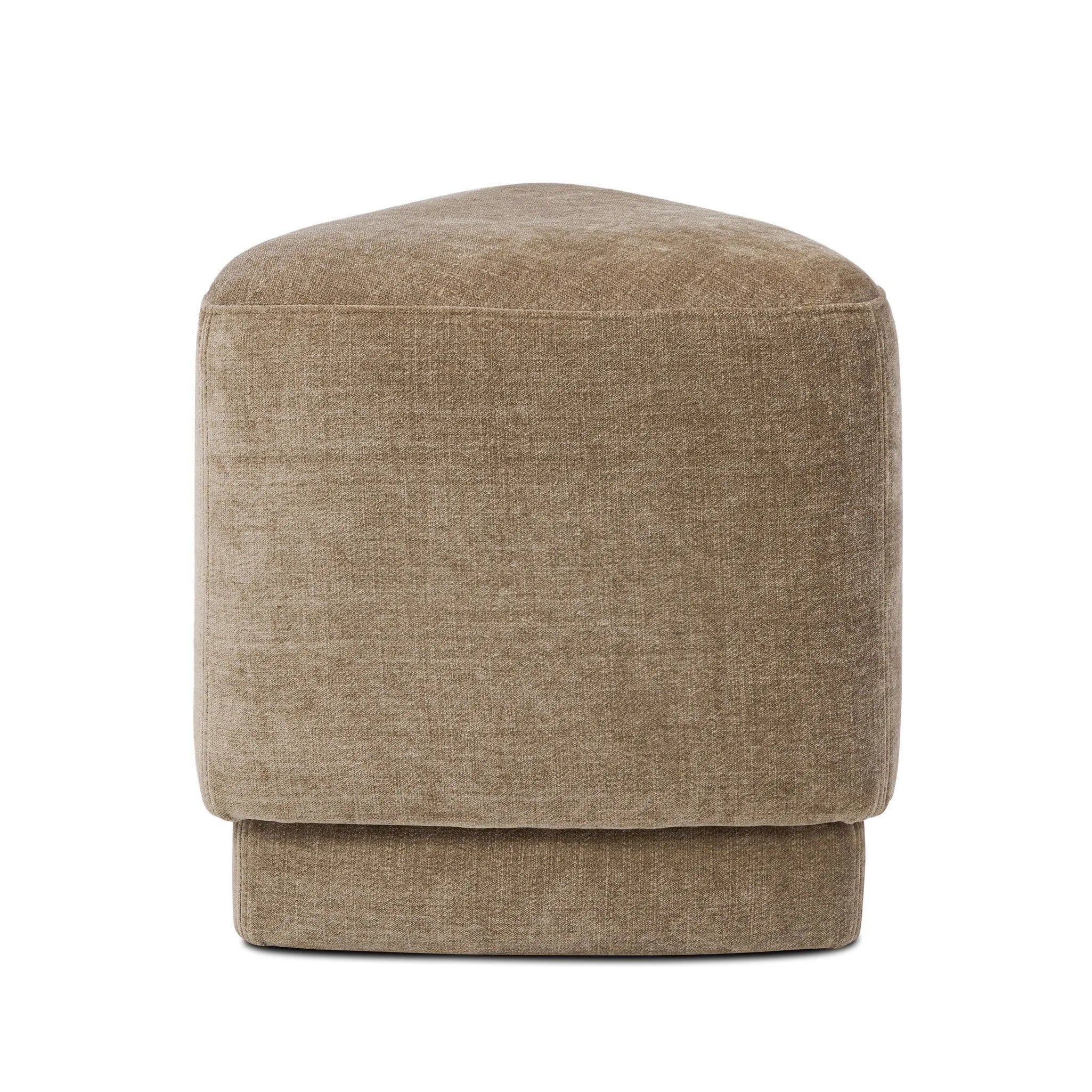 Heart-shaped for a playful addition to the bedroom or living room, this velvety ottoman is texturally soft Amethyst Home provides interior design, new home construction design consulting, vintage area rugs, and lighting in the Los Angeles metro area.